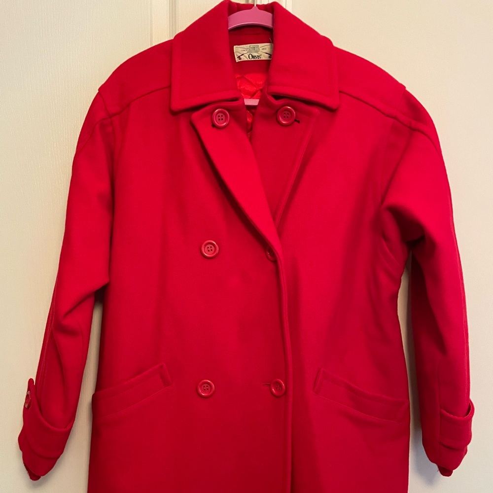 Orvis Women’s Red Wool Coat size M